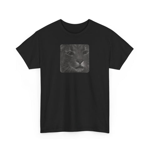 Mr Gray the Cat Dumbfounded  - Heavy Cotton T-Shirt