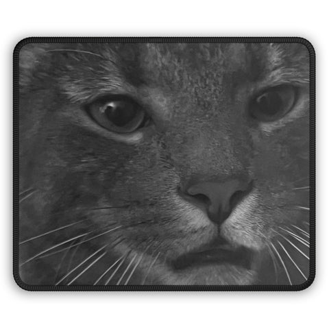 Mr Gray the Cat Dumbfounded - Gaming Mousepad