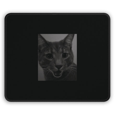 Mr. Gray the Cat Surprised Face - Gaming Mousepad