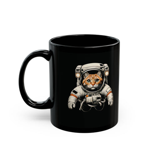 Space Cat - Black Coffee Mug (11oz, 15oz)