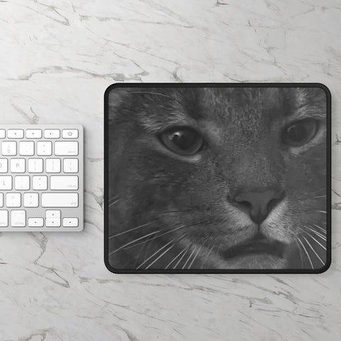 Mr Gray the Cat Dumbfounded - Gaming Mousepad