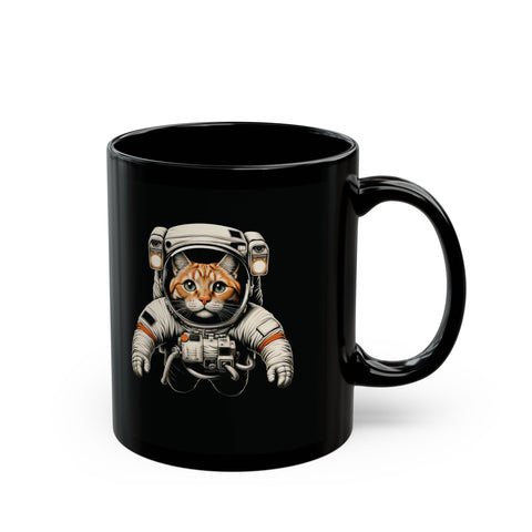 Space Cat - Black Coffee Mug (11oz, 15oz)