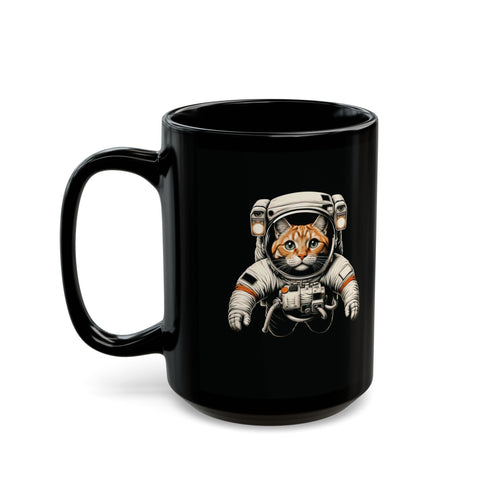 Space Cat - Black Coffee Mug (11oz, 15oz)