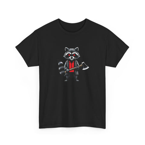 Axe Raccoon - Heavy Cotton T-Shirt