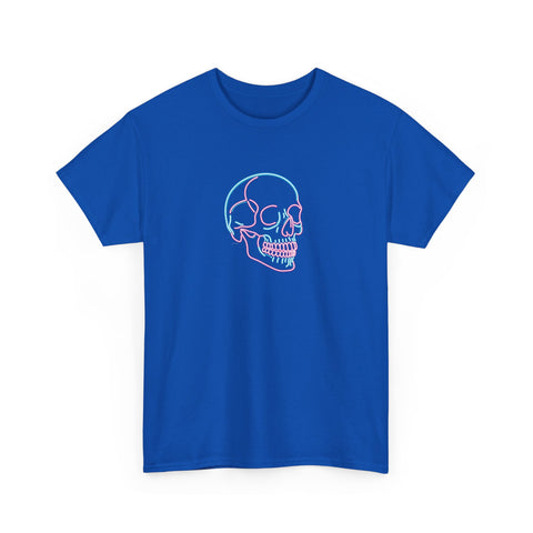 Neon Skull Pink Mint - Heavy Cotton T-Shirt