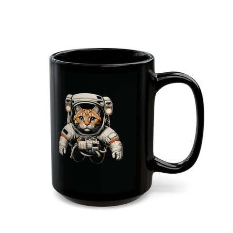 Space Cat - Black Coffee Mug (11oz, 15oz)