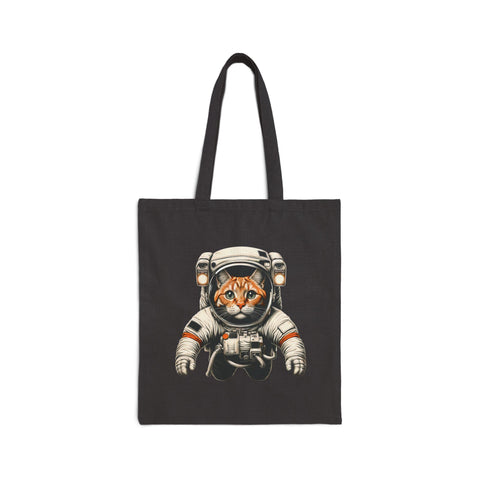 Space Cat - Cotton Canvas Tote Bag