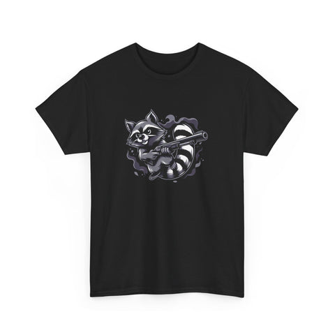 Raccoon Shotgun - Heavy Cotton T-Shirt