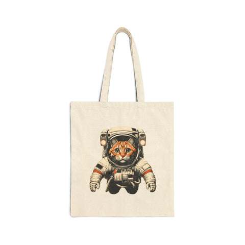 Space Cat - Cotton Canvas Tote Bag