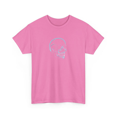 Neon Skull Pink Mint - Heavy Cotton T-Shirt